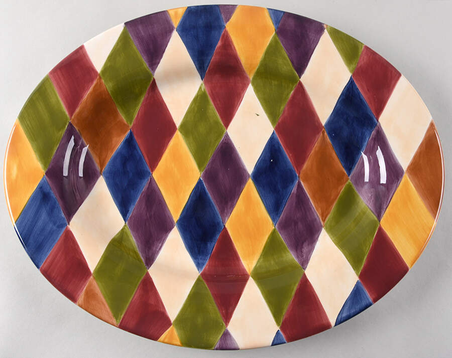 Harlequin 18" Oval Serving Platter by Tabletops Unlimited-1