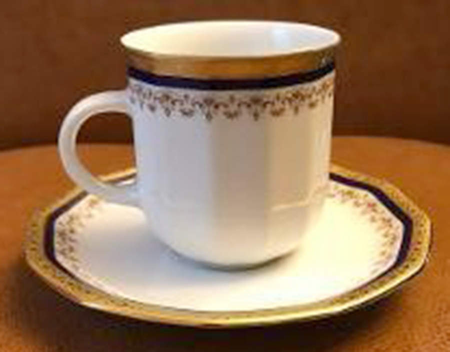 TIR419 Flat Demitasse Cup & Saucer Set by Tirschenreuth-1