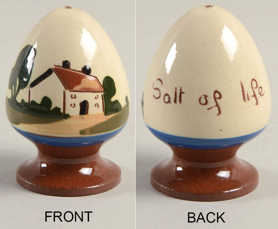 Motto Ware (Cottage) Salt Shaker by Torquay Pottery-1
