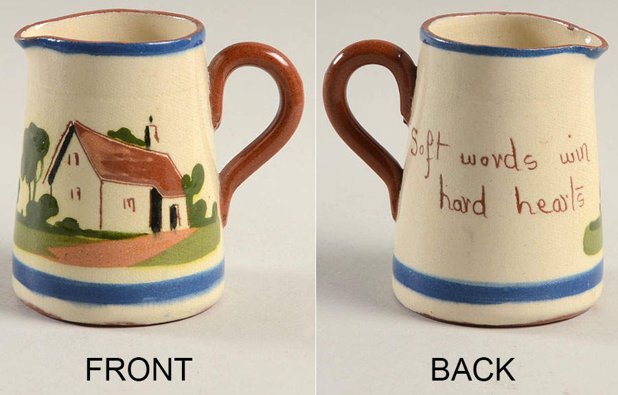 Motto Ware (Cottage) 4 Oz Jug by Torquay Pottery-1