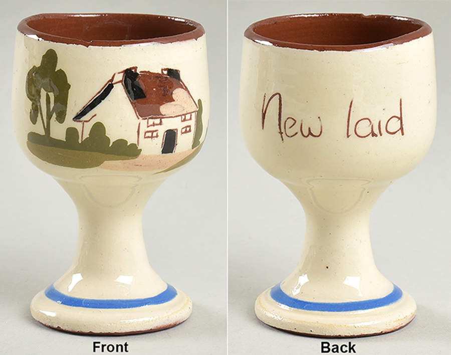 Motto Ware (Cottage) Single Egg Cup by Torquay Pottery-1