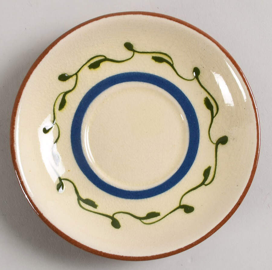 Motto Ware (Cottage) Saucer for Flat Cup by Torquay Pottery-1