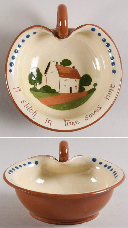 Motto Ware (Cottage) Nappy by Torquay Pottery-1