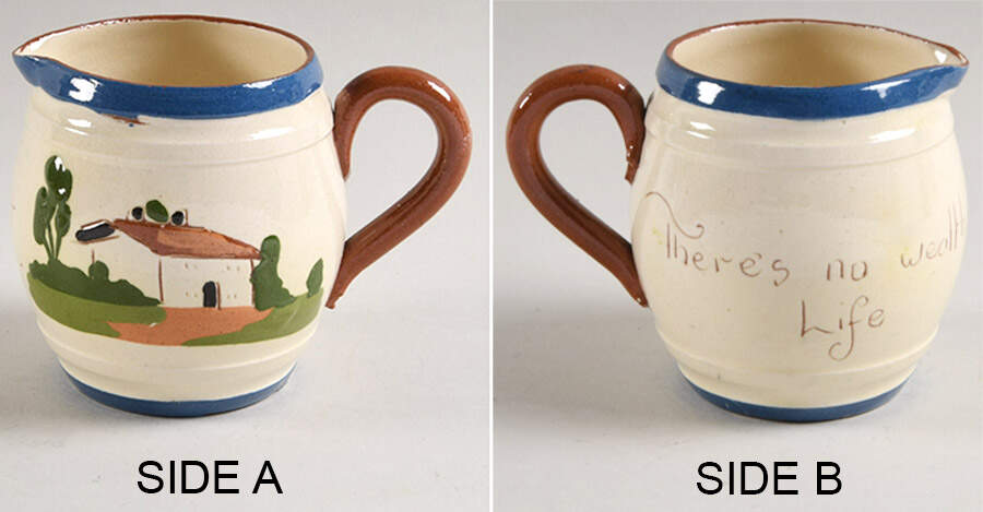 Motto Ware (Cottage) Creamer by Torquay Pottery-1