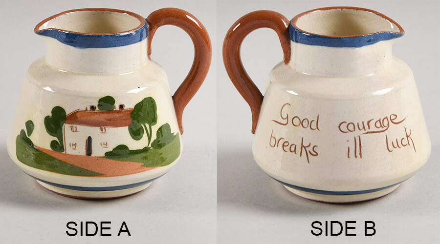 Motto Ware (Cottage) Creamer by Torquay Pottery-1