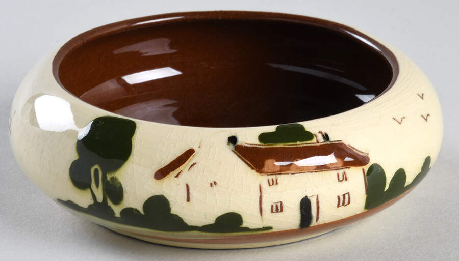 Motto Ware (Cottage) Open Sugar Bowl by Torquay Pottery-1