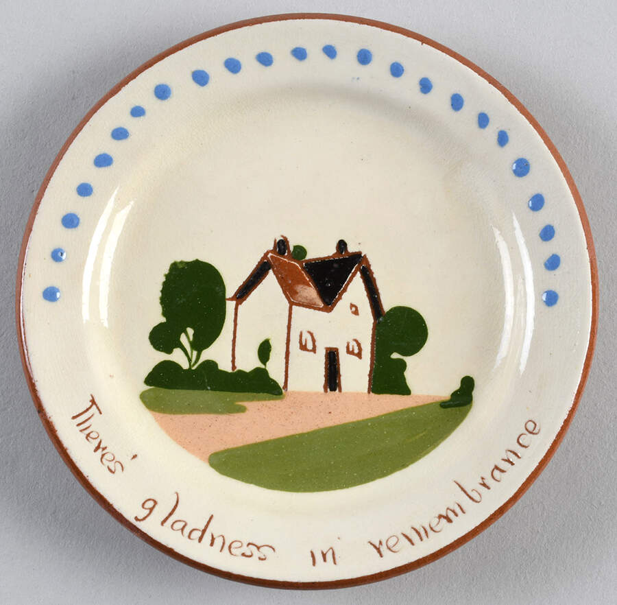 Motto Ware (Cottage) Small Bread & Butter Plate by Torquay Pottery-1