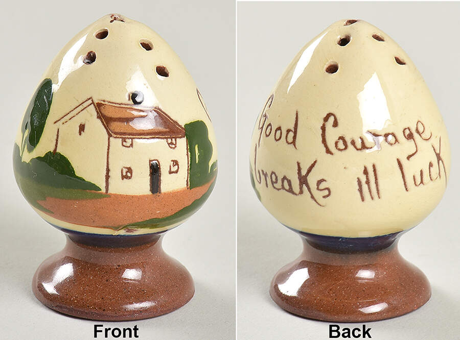 Motto Ware (Cottage) Pepper Shaker by Torquay Pottery-1
