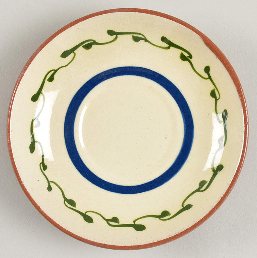 Motto Ware (Cottage) Saucer for Footed Cup by Torquay Pottery-1