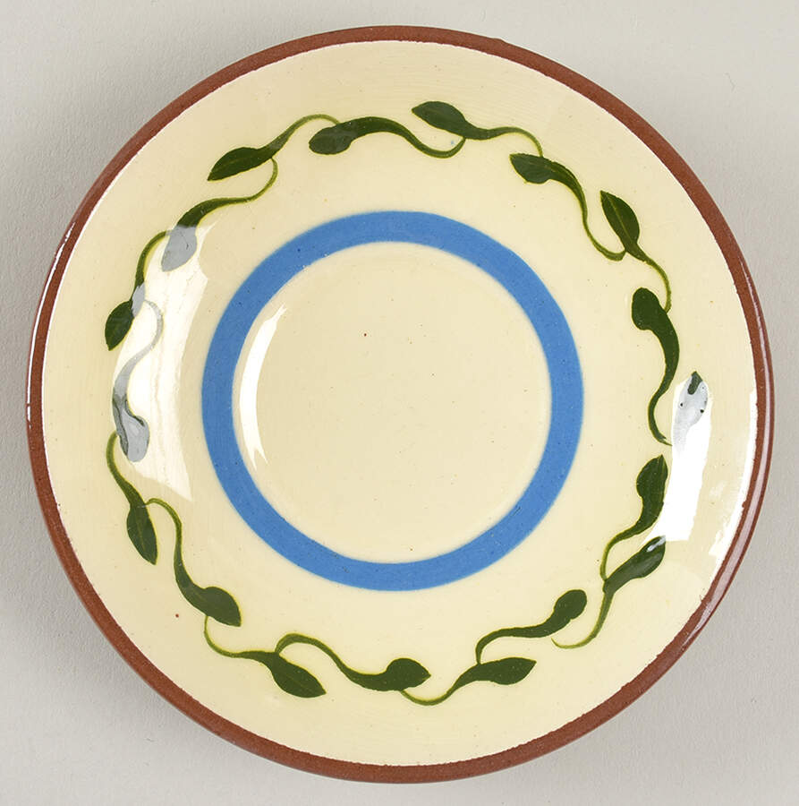Motto Ware (Cottage) Saucer for Footed Cup by Torquay Pottery-1