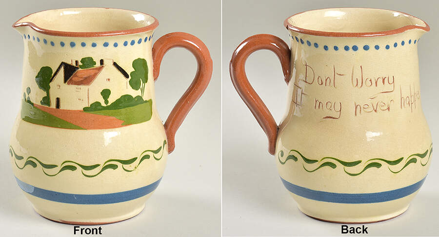 Motto Ware (Cottage) 24 Oz Jug by Torquay Pottery-1