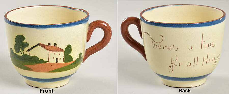 Motto Ware (Cottage) Footed Cup by Torquay Pottery-1