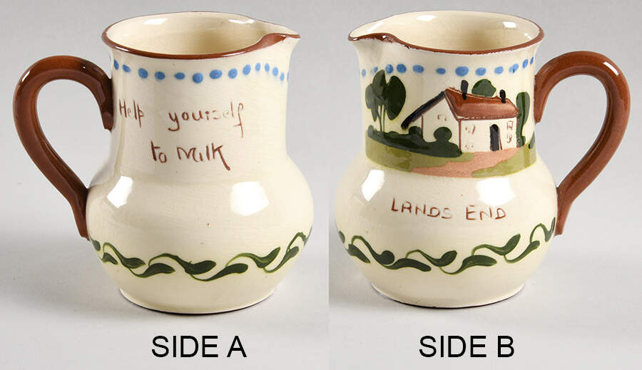Motto Ware (Cottage) Creamer by Torquay Pottery-1