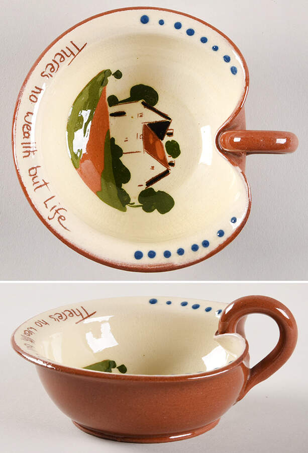Motto Ware (Cottage) Nappy by Torquay Pottery-1