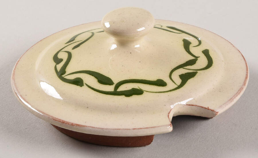 Motto Ware (Cottage) Lid for Jam/Jelly by Torquay Pottery-1