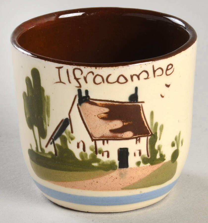 Motto Ware (Cottage) Single Egg Cup by Torquay Pottery-1