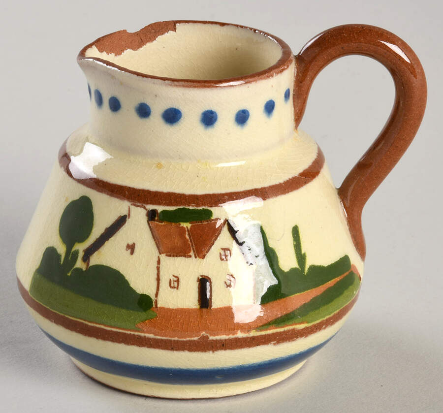 Motto Ware (Cottage) Mini Creamer by Torquay Pottery-1