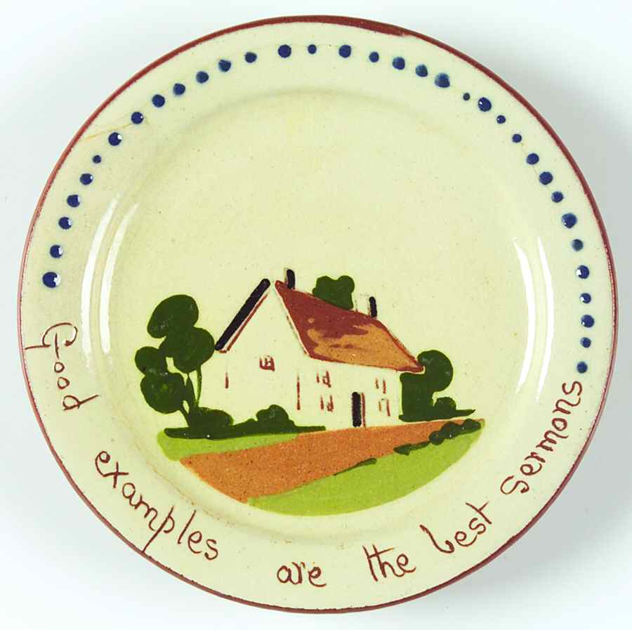 Motto Ware (Cottage) Small Bread & Butter Plate by Torquay Pottery-1