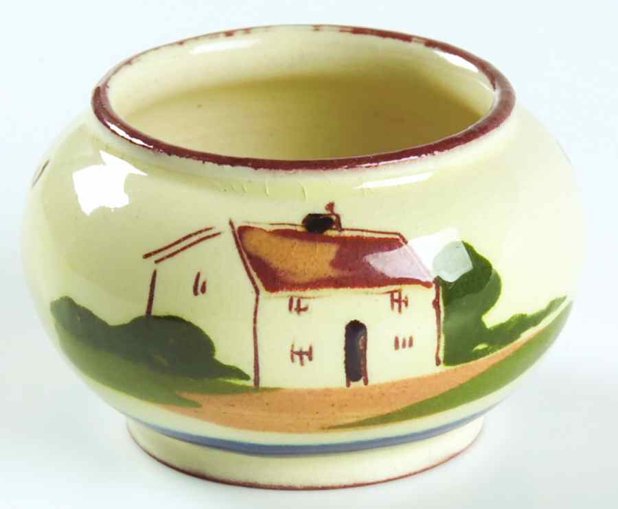 Motto Ware (Cottage) Mini Open Sugar Bowl by Torquay Pottery-1