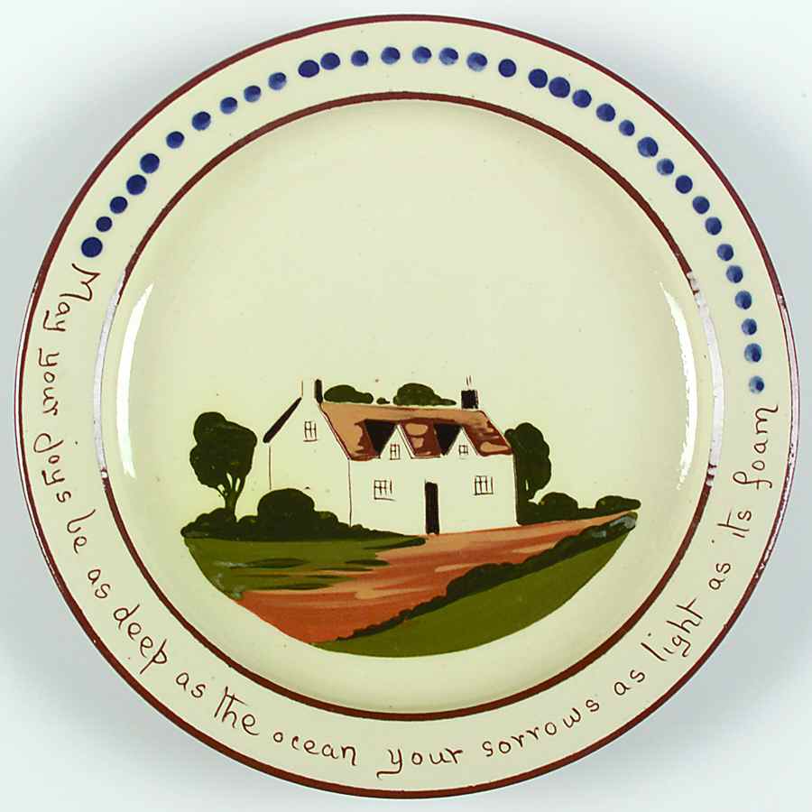 Motto Ware (Cottage) Luncheon Plate by Torquay Pottery-1