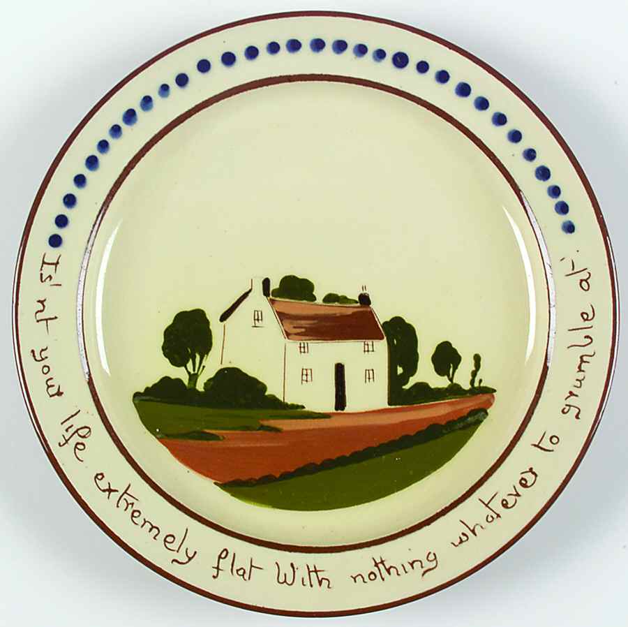 Motto Ware (Cottage) Luncheon Plate by Torquay Pottery-1
