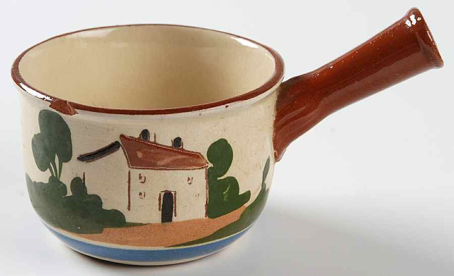 Motto Ware (Cottage) Open Jam Pot by Torquay Pottery-1