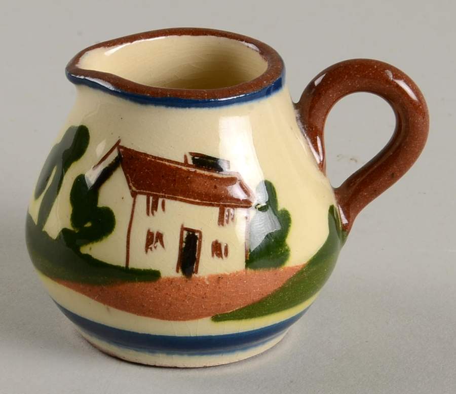 Motto Ware (Cottage) Miniature Creamer by Torquay Pottery-1