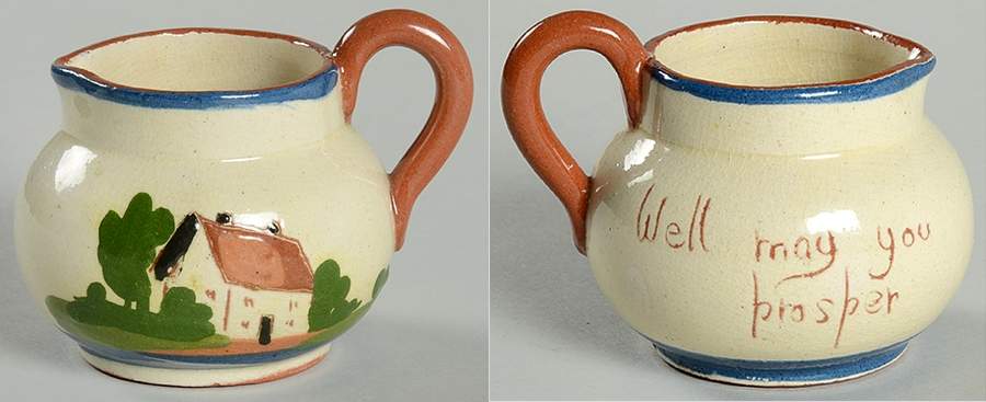 Motto Ware (Cottage) Creamer by Torquay Pottery-1