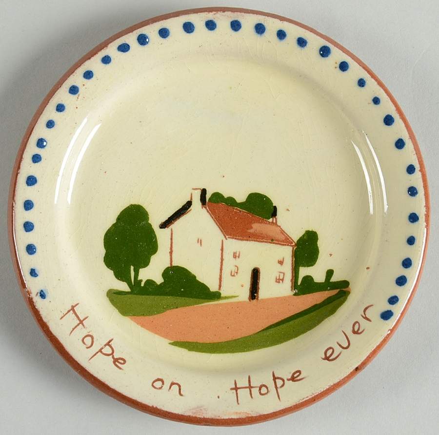 Motto Ware (Cottage) Small Bread & Butter Plate by Torquay Pottery-1
