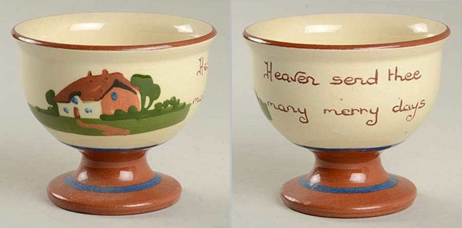 Motto Ware (Cottage) China Sherbet by Torquay Pottery-1