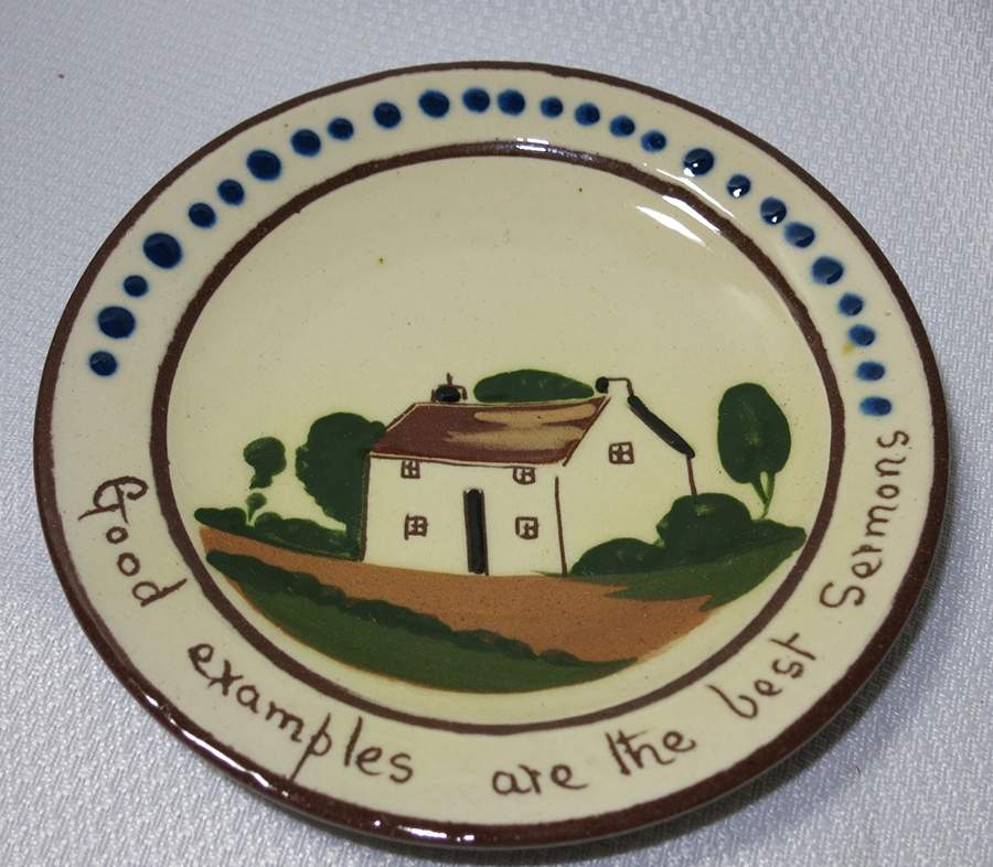 Motto Ware (Cottage) Bread & Butter Plate by Torquay Pottery-1