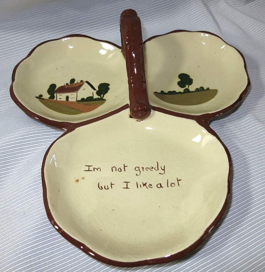 Motto Ware (Cottage) 3-Part Relish by Torquay Pottery-1