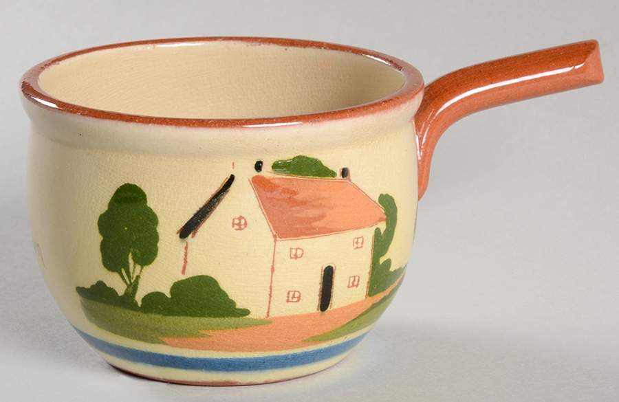 Motto Ware (Cottage) Open Jam Pot by Torquay Pottery-1