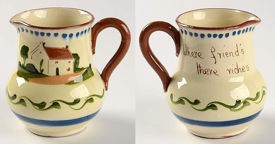 Motto Ware (Cottage) Creamer by Torquay Pottery-1