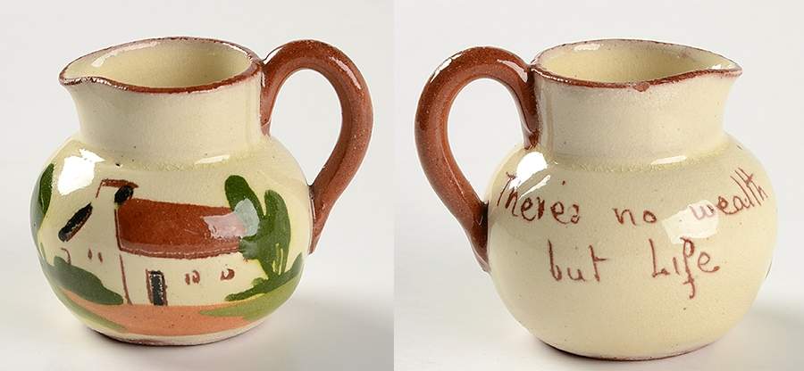 Motto Ware (Cottage) Miniature Creamer by Torquay Pottery-1