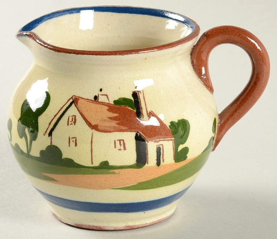 Motto Ware (Cottage) Creamer by Torquay Pottery-1