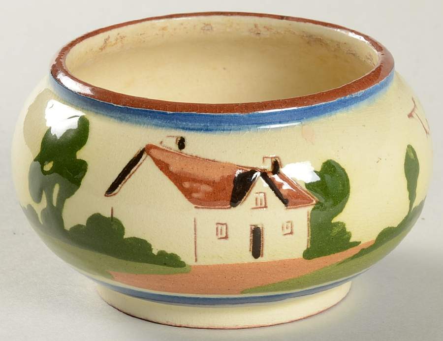 Motto Ware (Cottage) Open Sugar Bowl by Torquay Pottery-1