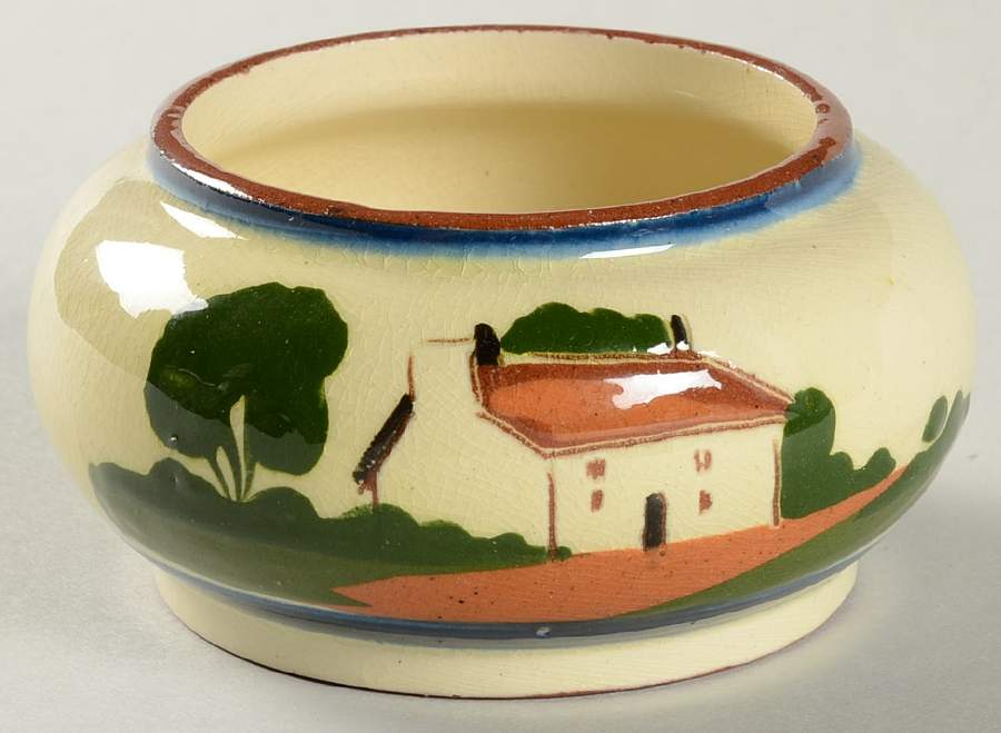 Motto Ware (Cottage) Open Sugar Bowl by Torquay Pottery-1