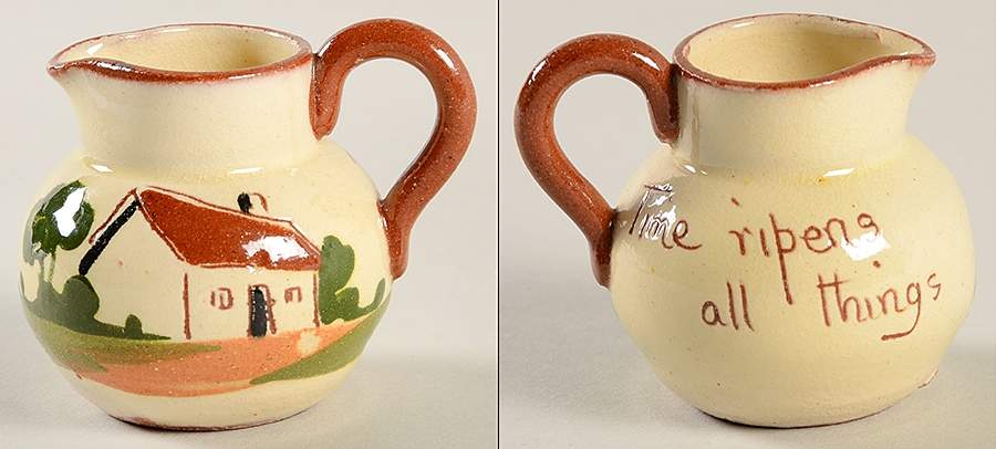 Motto Ware (Cottage) Child's Creamer by Torquay Pottery-1