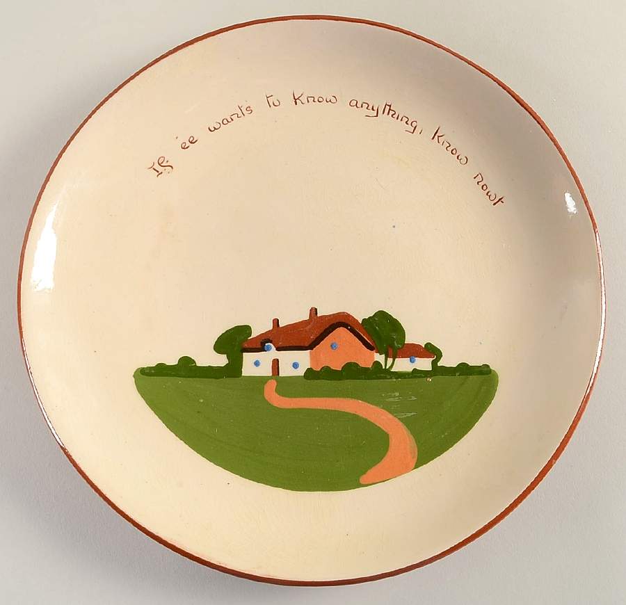 Motto Ware (Cottage) Cookie Plate by Torquay Pottery-1
