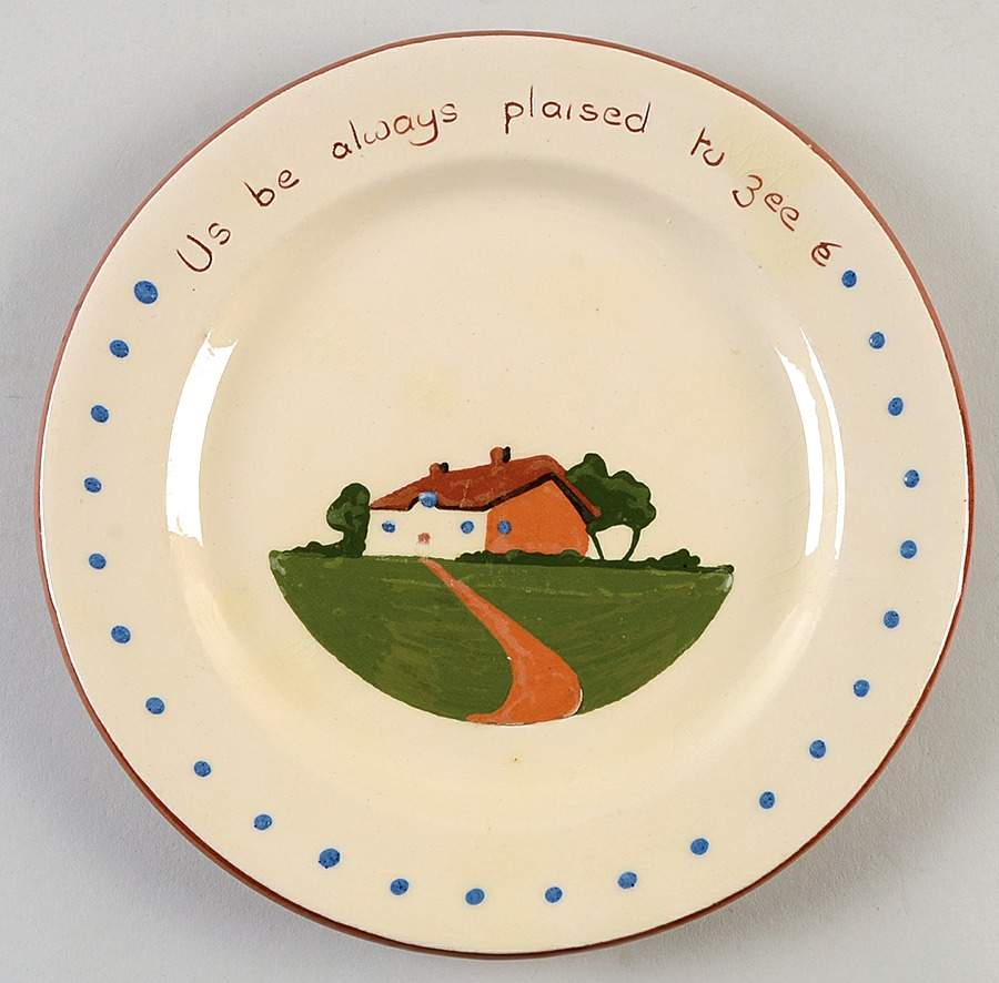 Motto Ware (Cottage) Salad Plate by Torquay Pottery-1