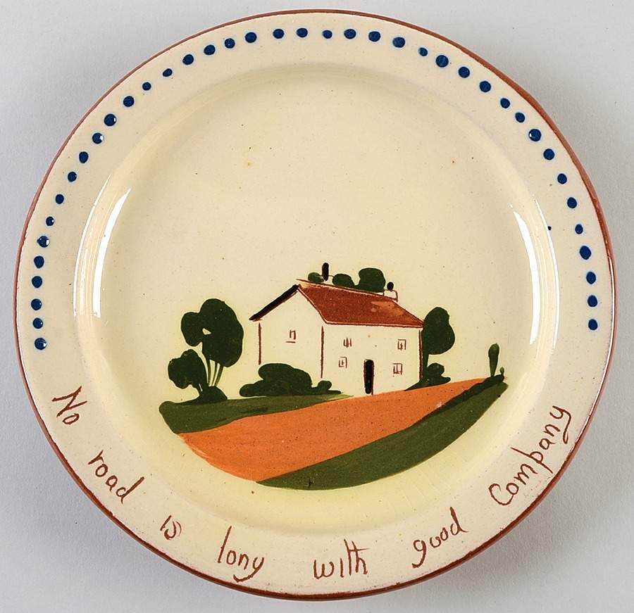Motto Ware (Cottage) Salad Plate by Torquay Pottery-1