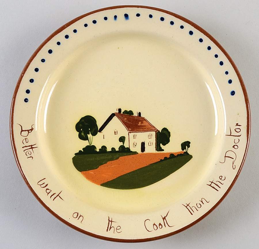 Motto Ware (Cottage) Salad Plate by Torquay Pottery-1
