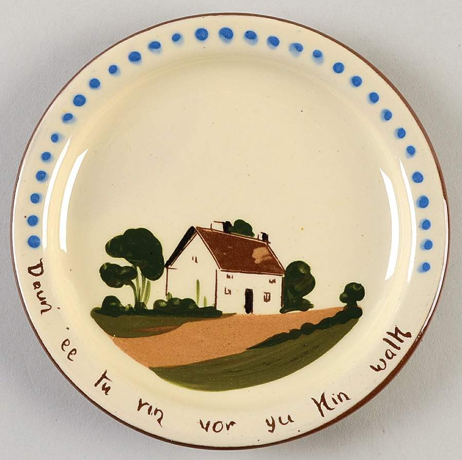 Motto Ware (Cottage) Bread & Butter Plate by Torquay Pottery-1