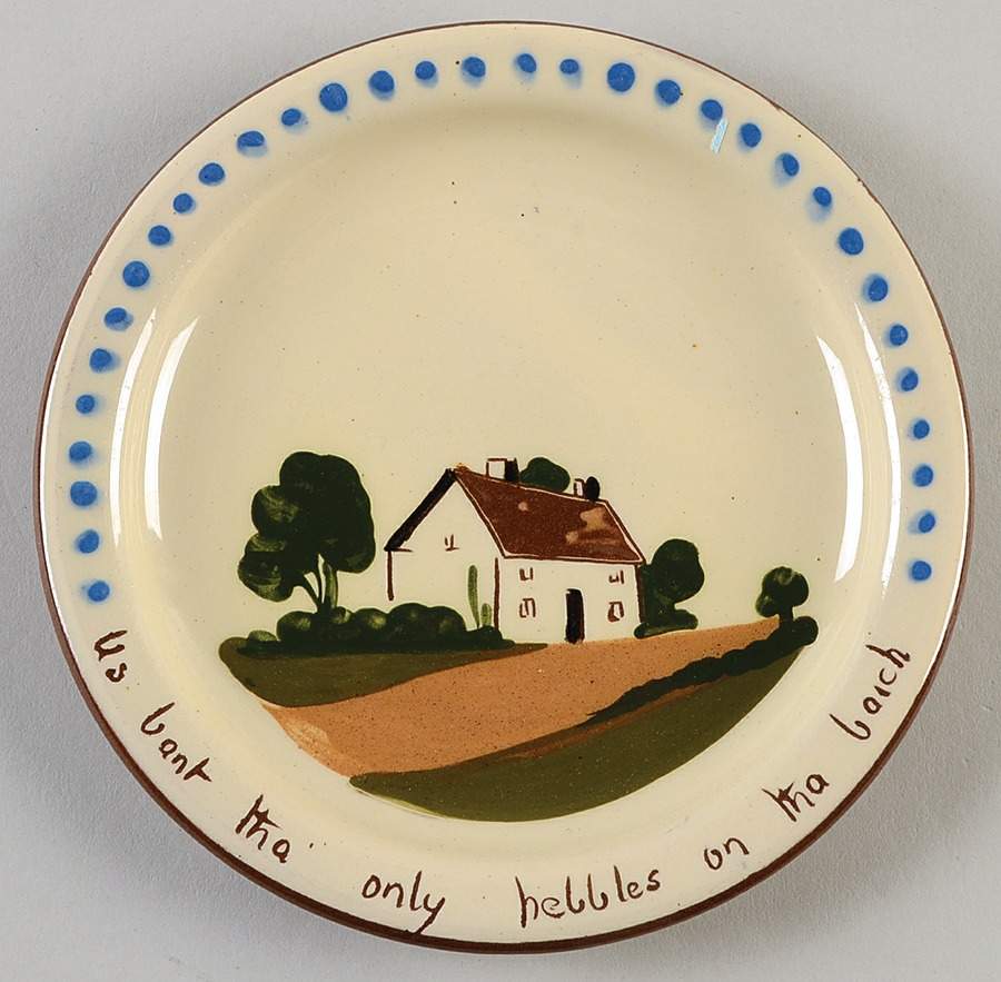 Motto Ware (Cottage) Bread & Butter Plate by Torquay Pottery-1