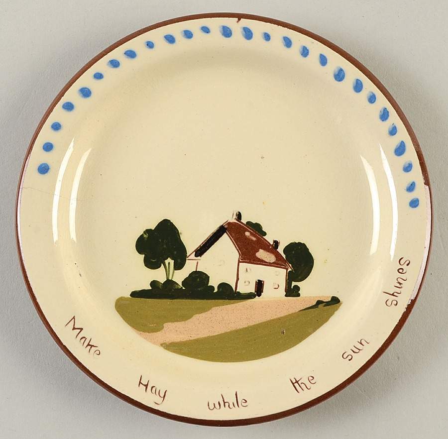 Motto Ware (Cottage) Bread & Butter Plate by Torquay Pottery-1
