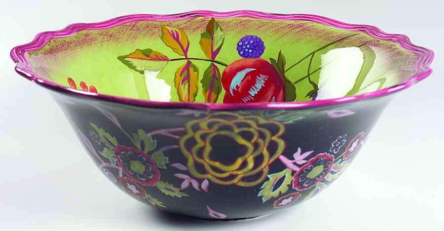 Midnight Garden 14" Large Salad Serving Bowl by Tracy Porter-1