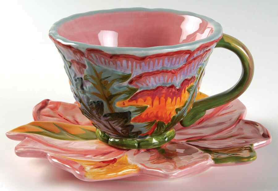 Citrine Footed Cup & Saucer Set by Tracy Porter-1