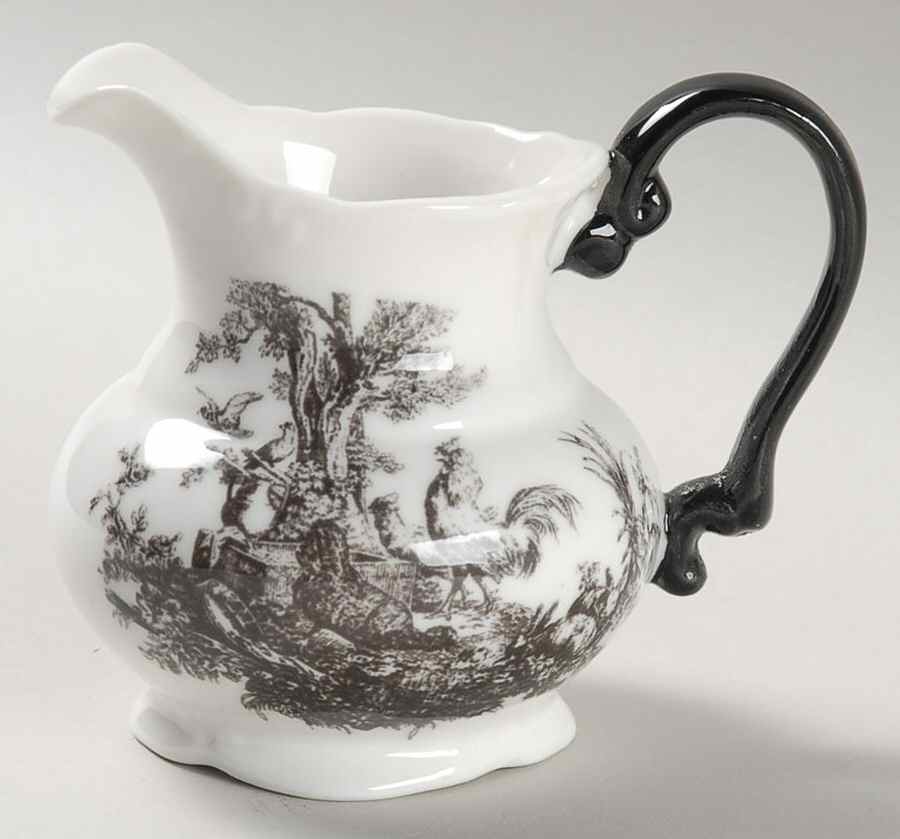New England Toile (People) Mini Creamer by Tabletops Unlimited-1