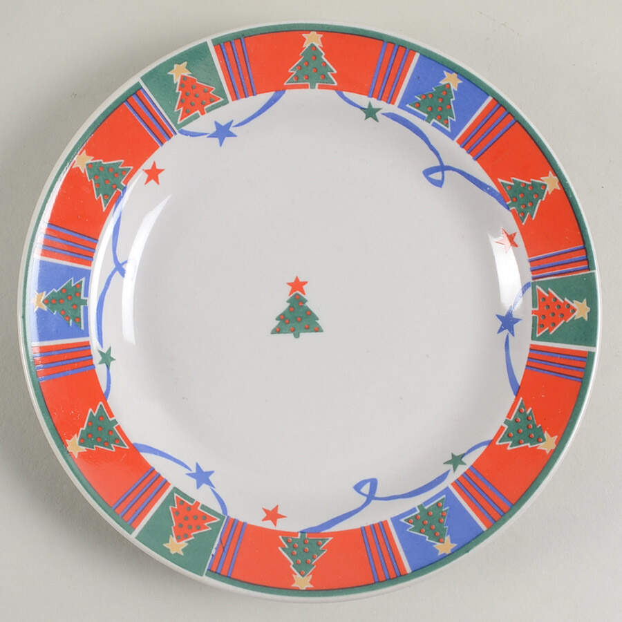Christmas Ribbons Bread & Butter Plate by Trend Basics-1